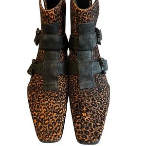 Leopard Print Ankle Boots